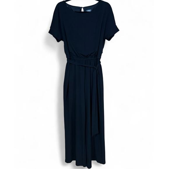 Vince Camuto Black Dolman Sleeve Wide Leg Belted Jumpsuit Women’s Size Small - Picture 1 of 9